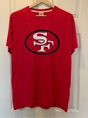 NFL San Francisco 49ers Homage Shirt Unisex Size Large Red Black White Soft!